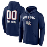 New England Patriots Personalized Name & Number Team Wordmark Pullover Hoodie | NFL US
