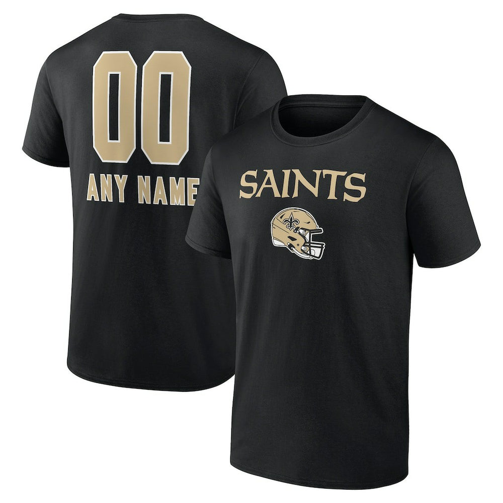 New Orleans Saints Personalized Name & Number Team Wordmark T-Shirt | NFL US