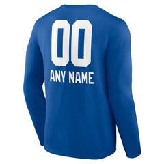 New York Giants Personalized Name & Number Team Wordmark Long Sleeve T-Shirt | NFL Near me