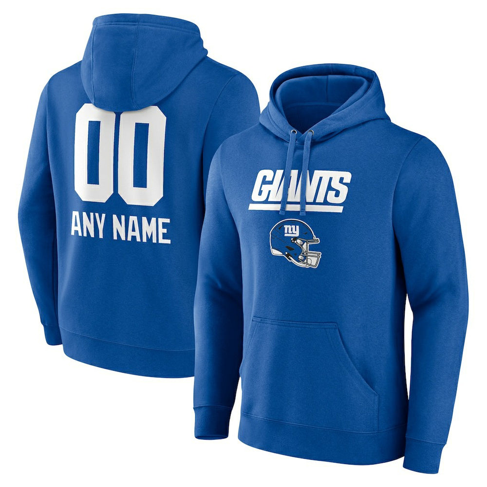 New York Giants Personalized Name & Number Team Wordmark Pullover Hoodie | NFL Hot