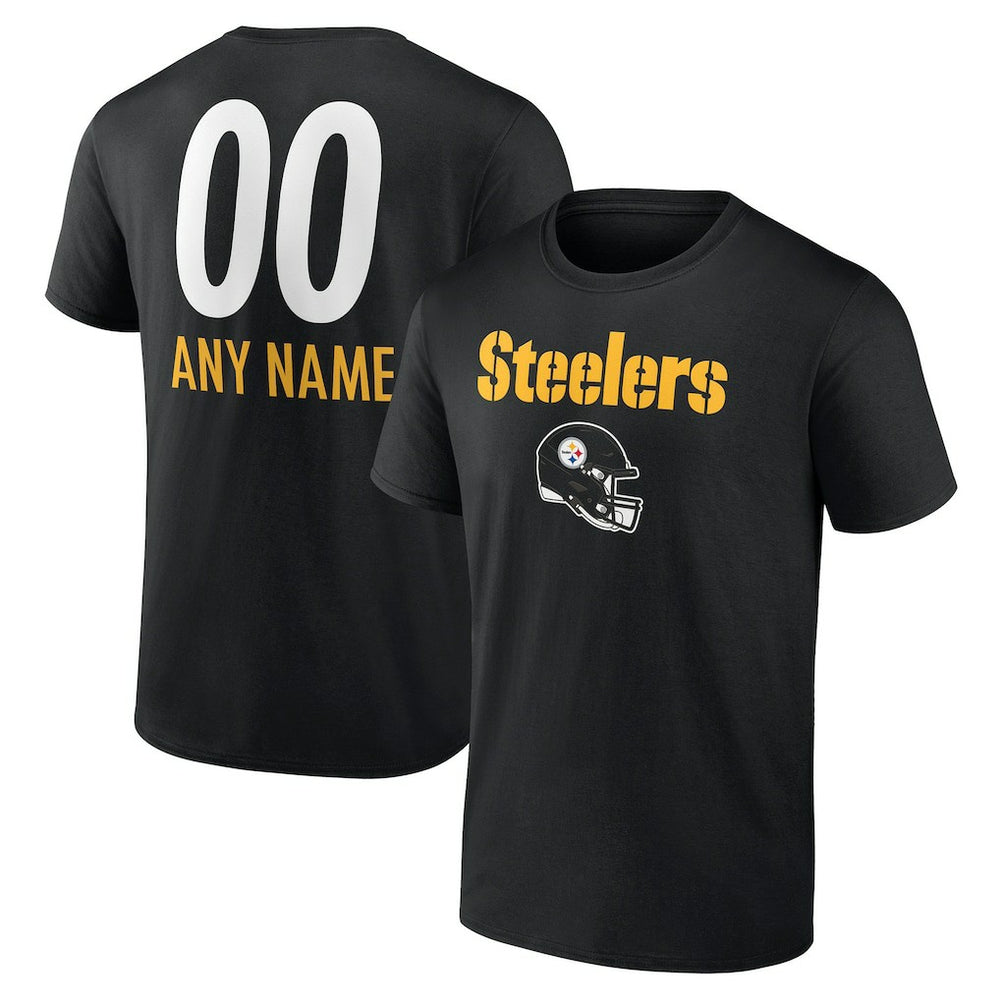 Pittsburgh Steelers Personalized Name & Number Team Wordmark T-Shirt | NFL Near me