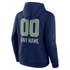Seattle Seahawks Personalized Name & Number Team Wordmark Pullover Hoodie | NFL New