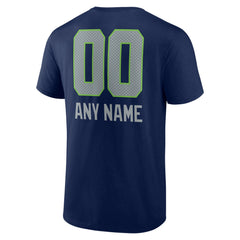 Seattle Seahawks Personalized Name & Number Team Wordmark T-Shirt | NFL New