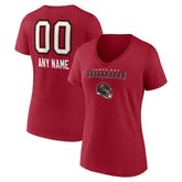 Tampa Bay Buccaneers Women's Personalized Name & Number Team Wordmark V-Neck T-Shirt | NFL Outlet
