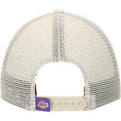 Cream Los Angeles Lakers Rough Edge Logo Trucker 9TWENTY Adjustable Hat | NBA