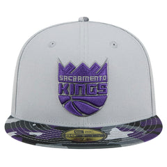 Gray Sacramento Kings Active Color Camo Visor 59FIFTY Fitted Hat | NBA