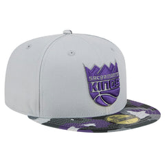 Gray Sacramento Kings Active Color Camo Visor 59FIFTY Fitted Hat | NBA