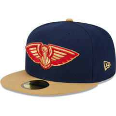 Navy/Gold New Orleans Pelicans Gameday Gold Pop Stars 59FIFTY Fitted Hat | NBA