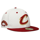 White/Wine Cleveland Cavaliers Throwback 2Tone 59FIFTY Fitted Hat sale | NBA