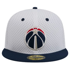 White/Navy Washington Wizards Throwback 2Tone 59FIFTY Fitted Hat | NBA