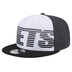 White/Black Brooklyn Nets Throwback Gradient Tech Font 9FIFTY Snapback Hat | NBA