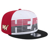 White/Black Miami Heat Throwback Gradient Tech Font 9FIFTY Snapback Hat | NBA