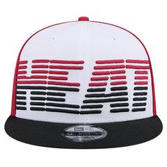 White/Black Miami Heat Throwback Gradient Tech Font 9FIFTY Snapback Hat | NBA