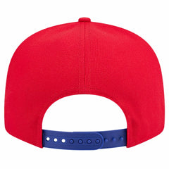 White/Royal Philadelphia 76ers Throwback Gradient Tech Font 9FIFTY Snapback Hat | NBA
