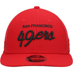 San Francisco 49ers Black Excellence Collection Wordmark Trucker Low Profile 9FIFTY Snapback Hat | NFL Near me
