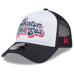 Boston Red Sox New Era Women's Throwback Team Foam Front A-Frame Trucker 9FORTY Adjustable Hat - MLB Hats