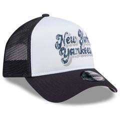 New York Yankees New Era Women's Throwback Team Foam Front A-Frame Trucker 9FORTY Adjustable Hat - MLB Hats