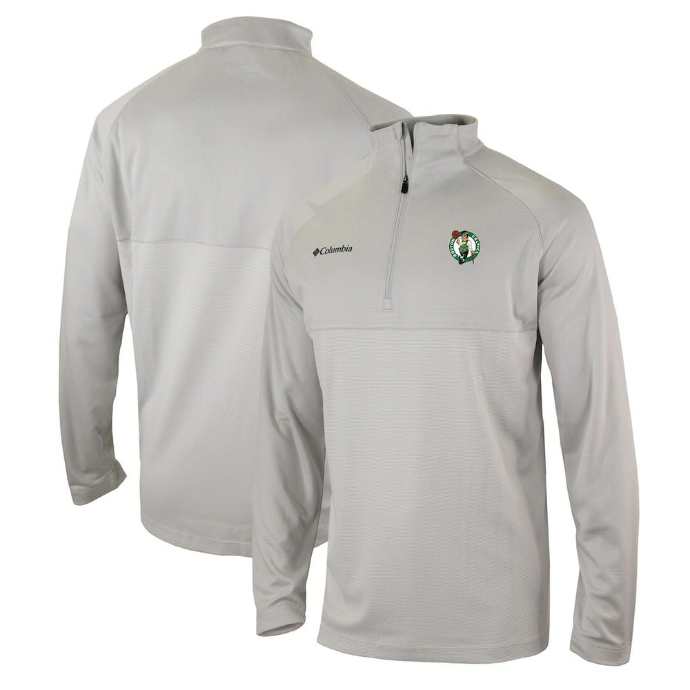 Heather Gray Boston Celtics Omni-Wick Rockin' It Quarter-Zip Pullover Top | NBA