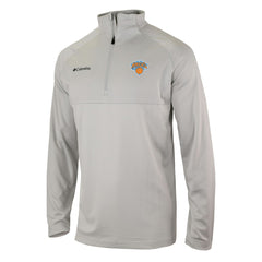 Heather Gray New York Knicks Omni-Wick Rockin' It Quarter-Zip Pullover Top | NBA