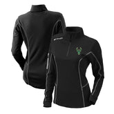 Black Milwaukee Bucks Women's Omni-Wick Shotgun Quarter-Zip Pullover Top | NBA