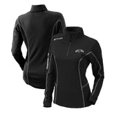 Black San Antonio Spurs Women's Omni-Wick Shotgun Quarter-Zip Pullover Top | NBA