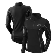 Black San Antonio Spurs Women's Omni-Wick Shotgun Quarter-Zip Pullover Top | NBA