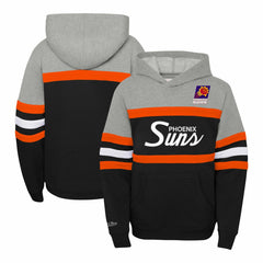 Black/Heather Gray Phoenix Suns Youth Hardwood Classics Head Coach Pullover Hoodie | NBA