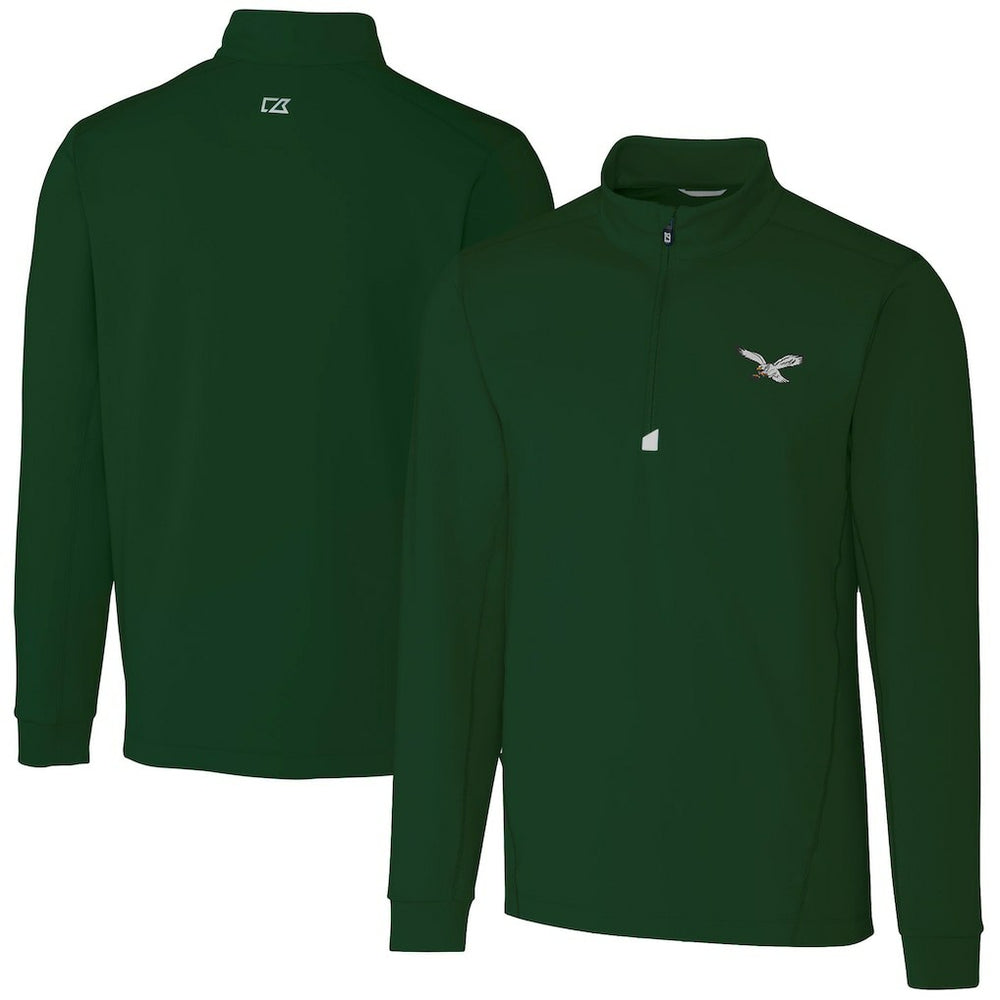 Philadelphia Eagles Cutter & Buck Traverse Stretch Quarter-Zip Pullover | NFL Discount