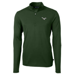 Philadelphia Eagles Cutter & Buck Virtue Eco Pique Recycled Quarter-Zip Pullover | NFL Discount