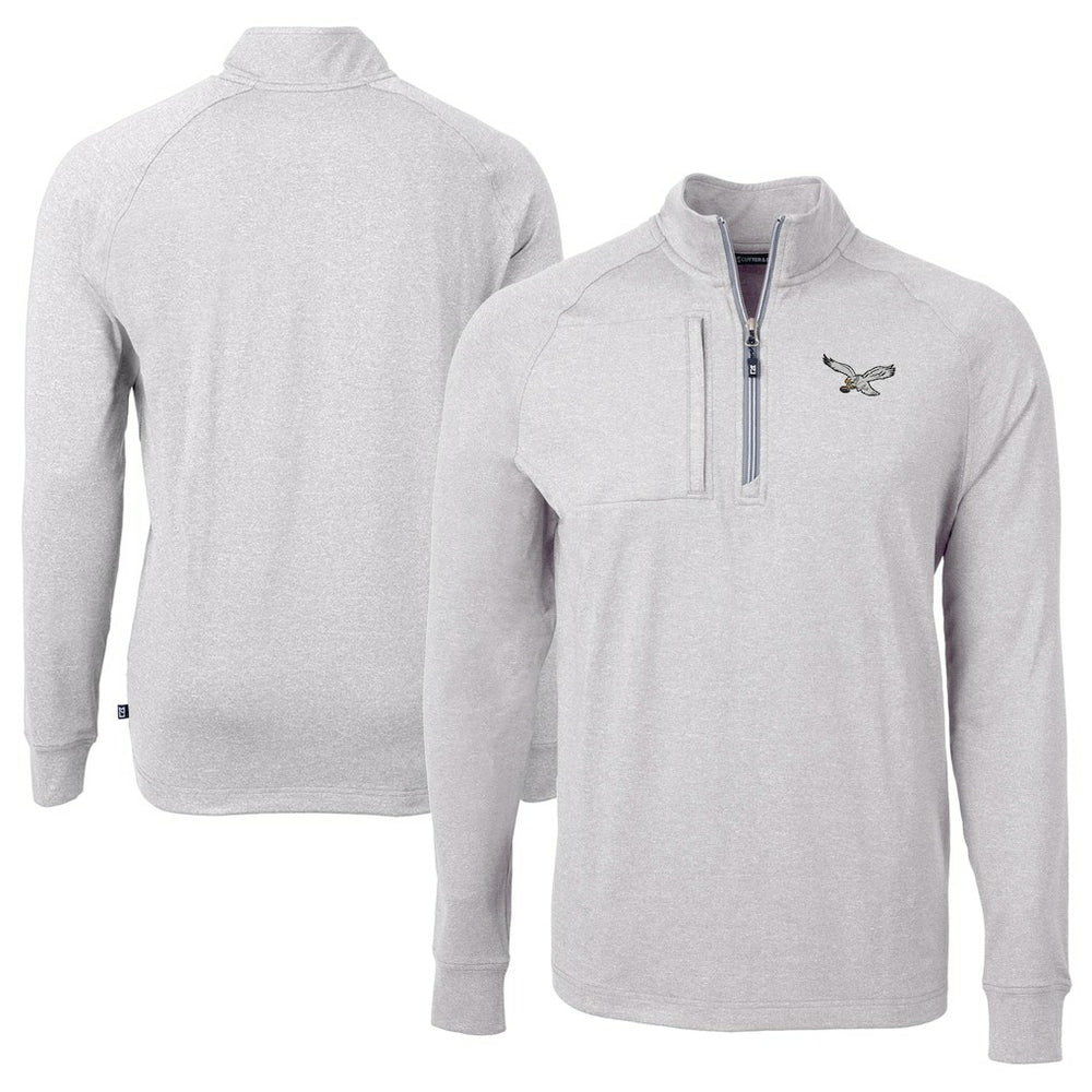 Philadelphia Eagles Cutter & Buck Adapt Eco Knit Heathered Recycled Quarter-Zip Pullover | NFL US