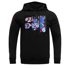 Black Joel Embiid Philadelphia 76ers Pro Standard Player Yearbook Pullover Hoodie | NBA