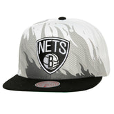 White Brooklyn Nets Hot Fire Snapback Hat | NBA