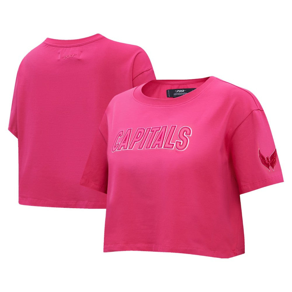 Washington Capitals Pro Standard Women's Triple Pink Cropped Boxy T-Shirt - NHL T-shirts