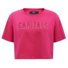 Washington Capitals Pro Standard Women's Triple Pink Cropped Boxy T-Shirt - NHL T-shirts