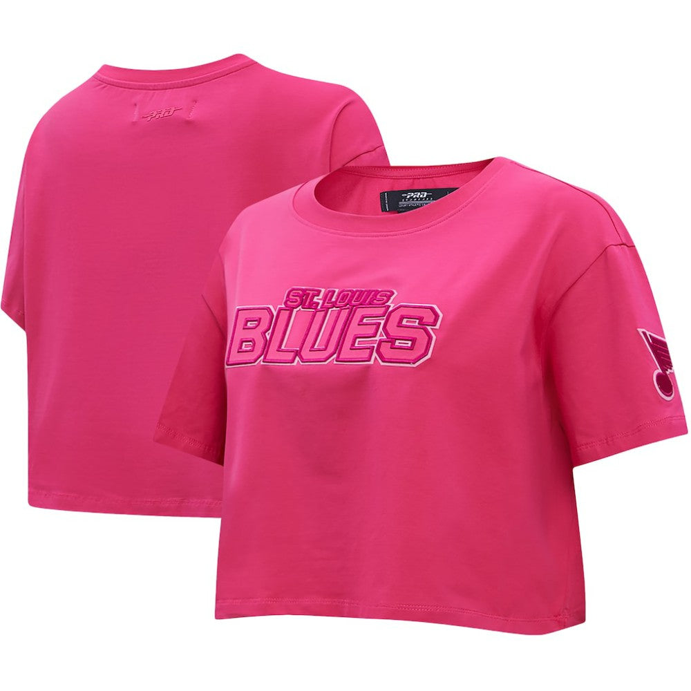 St. Louis Blues Pro Standard Women's Triple Pink Cropped Boxy T-Shirt - NHL T-shirts