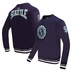 Seattle Kraken Pro Standard Crest Emblem Pullover Sweatshirt - NHL Sweatshirts