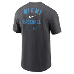 Miami Marlins Nike Logo Sketch Bar T-Shirt - MLB T-shirts