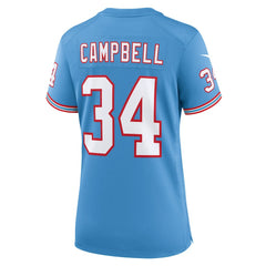 Tennessee Titans Earl Campbell Women's Oilers Throwback Retired Player Game Jersey | NFL Hot