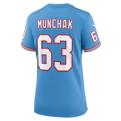 Tennessee Titans Mike Munchak Women's Oilers Throwback Retired Player Game Jersey | NFL Near me