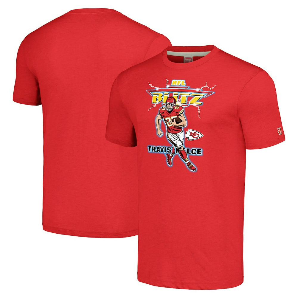 Kansas City Chiefs Travis Kelce Homage Unisex NFL Blitz Player Tri-Blend T-Shirt | NFL New