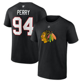Corey Perry Chicago Blackhawks Fanatics Authentic Stack Name & Number T-Shirt - NHL T-shirts