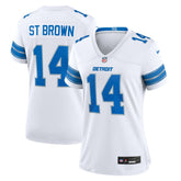 Detroit Lions Amon-Ra St. Brown Women's White Game Jersey | NFL Sale