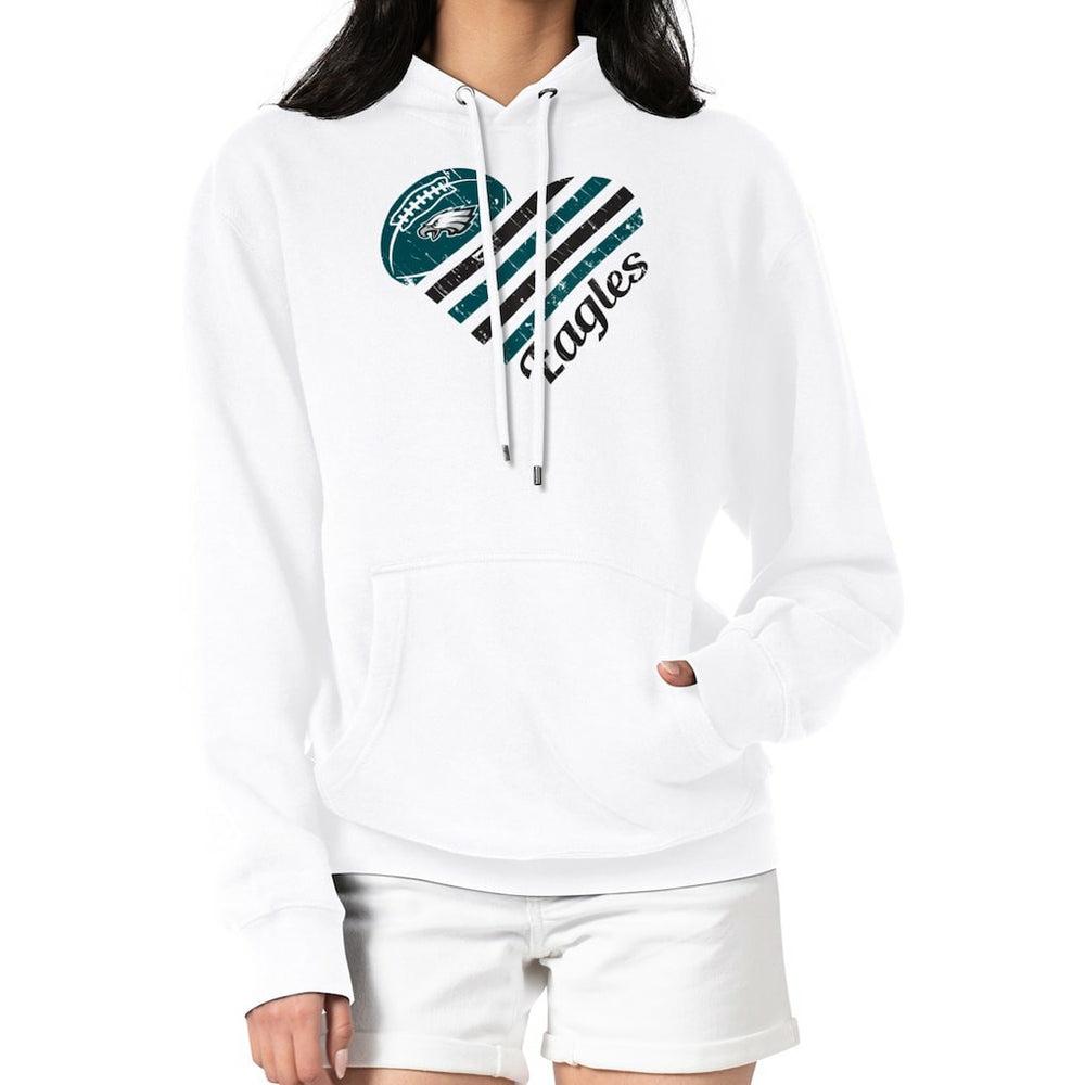 Philadelphia Eagles G-III 4Her by Carl Banks Women's Heart Graphic Fleece Pullover Hoodie | NFL US