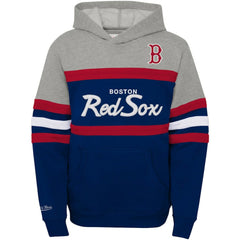 Boston Red Sox Mitchell & Ness Youth Cooperstown Collection Head Coach Pullover Hoodie - MLB Hoodies