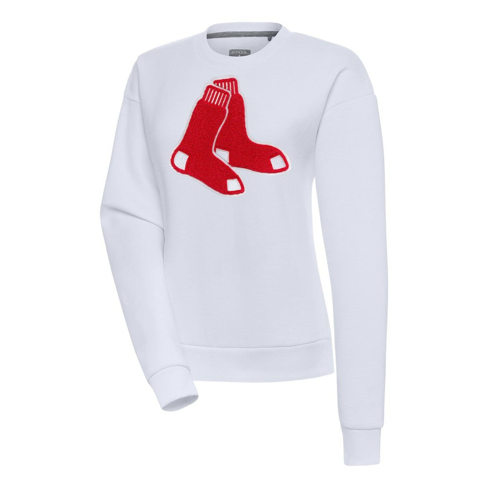 Boston Red Sox Antigua Women's Victory Chenille Pullover Sweatshirt - MLB Pullover