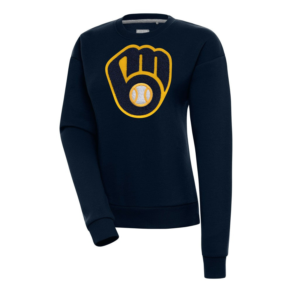 Milwaukee Brewers Antigua Women's Victory Chenille Pullover Sweatshirt - MLB Pullover