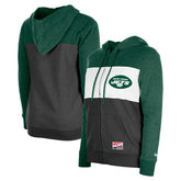New York Jets Women's Color-Block Full-Zip Hoodie | NFL Discount