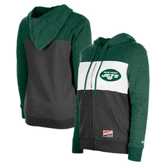 New York Jets Women's Color-Block Full-Zip Hoodie | NFL Discount