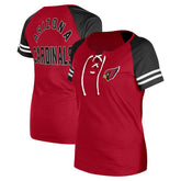 Arizona Cardinals Women's Lace-Up Raglan T-Shirt | NFL Hot