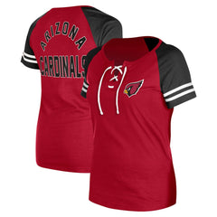 Arizona Cardinals Women's Lace-Up Raglan T-Shirt | NFL Hot